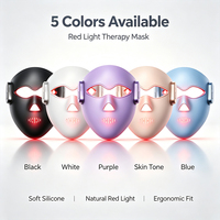 Masque facial LED portable 4-en-1 avec puces LED 630nm 850nm, masque facial LED à lumière rouge, fabricant