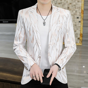 เสื้อสูทลำลองสำหรับผู้ชาย พิมพ์ลายแบบซับลิเมชั่น ทรงเข้ารูป กระดุมแถวเดียว เหมาะสำหรับใส่ทำงานหรือในโอกาสต่างๆ - Product Image 5