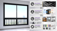 Ventanas Corredizas Estilo Francés EOKO, Certificadas por NFRC, Aislamiento Térmico, Ventanas Corredizas de Vidrio para Balcón de Hotel Residencial