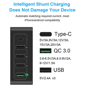 <span class=keywords><strong>USB</strong></span> multi-port <span class=keywords><strong>Chargeur</strong></span> QC3.0 PD3.0 Charge Rapide <span class=keywords><strong>Chargeur</strong></span> De Bureau <span class=keywords><strong>60W</strong></span> <span class=keywords><strong>Chargeur</strong></span> Rapide de Téléphone Portable - Product Image 6