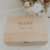 Boîte à souvenirs pour bébé pour ranger la première dent, les cheveux et les photos avec nom gravé personnalisé et détails de naissance