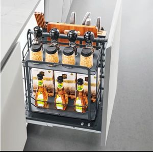 Accessoires de meuble multifonctionnels au design moderne, nouveau panier de rangement, tiroir à épices bleu - Product Image 6