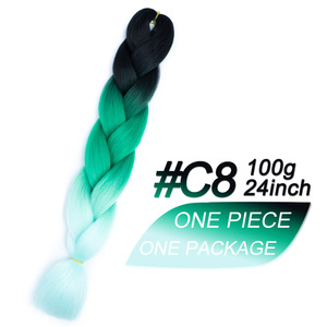 24 Zoll 100 <span class=keywords><strong>g</strong></span> Vorgestreckte Ombre-Farbige Flechthaare Dreifarbiger Farbverlauf Jumbo YAKI Zöpfe Haar - Product Image 3