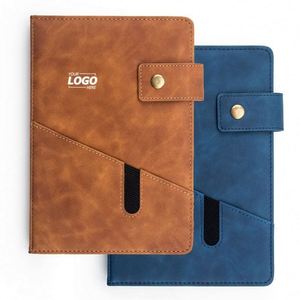 สมุดบันทึกปกหนังแบบมีเส้นบรรทัดสำหรับผู้ชายและผู้หญิง - กระดาษหนาแบบมีเส้นบรรทัด ปกแข็ง ไดอารี่รายวัน - Product Image 1