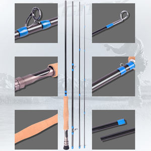 Kit de <span class=keywords><strong>canne</strong></span> à pêche à la <span class=keywords><strong>mouche</strong></span> en fibre de carbone 2,7 m FAST avec anneaux en acier inoxydable pour la pêche en lac, en eau douce, en mer, pour <span class=keywords><strong>brochet</strong></span> et poisson-chat - Product Image 5