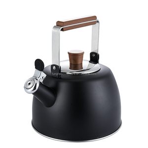 Théière en acier inoxydable poli argenté, grande capacité, avec poignée isolée, pour la maison, vente en gros d'usine, compatible induction - Product Image 2