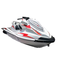 Bateau à moteur en fibre de verre pour deux personnes, bateau à moteur en fibre de verre pure, moteur électrique, moteur hors-bord 4 temps