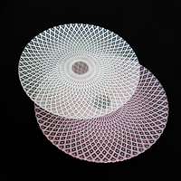 Assiette de présentation en verre rose ZK240077, motif diamant en relief, assiette ronde pour décoration de table de mariage, fête, banquet