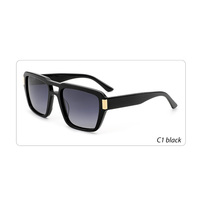 Lunettes de soleil carrées surdimensionnées en acétate à double pont, imprimé léopard, protection UV, pour femme, marque privée, personnalisables, collection 2026