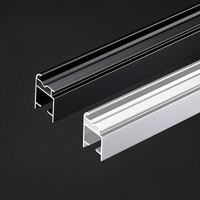 Système de rail de rideau silencieux en aluminium de haute qualité, design moderne, construction solide, longueur de 5 m pour la décoration de la chambre à coucher