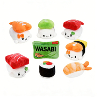 Coussin en peluche personnalisé en forme de sushi japonais réaliste, saumon et boule de riz, jouet en peluche doux pour la décoration intérieure