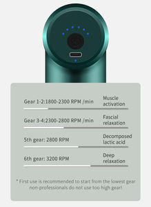Masseur fascia multifonction 6 vitesses avec 4 têtes interchangeables, pistolet de massage musculaire portable pour la relaxation - Product Image 2