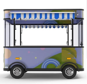 Tongcai Custom Round Model Street Mobile Kitchen Hotdog <strong>Cart</strong> Coffee Van Pizza Trailer Restaurant <strong>Fast</strong> <strong>Food</strong> <strong>Cart</strong> - Product Image 3