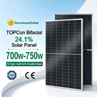 Panel Solar Monofásico de Alta Eficiencia de Nivel 1, 700W 720W 730W 750W, Módulo Fotovoltaico de 132 Celdas para Sistema de Energía Solar en Techo Conectado a la Red