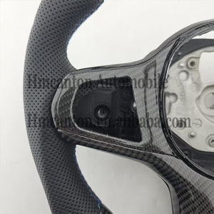Volant de direction pratique en fibre de carbone perforée et cuir, en promotion, pour BMW G20 G30 G01 Série 3 Série 5 - Product Image 4