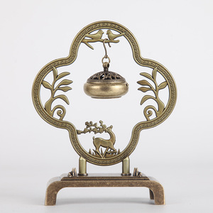 <b>Backflow</b> alloy copper <b>incense</b> burner ornament, household small hanging <b>incense</b> burner, aroma diffuser, indoor sandalwood - Product Image 1