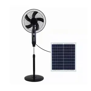 New Design Wholesale Home 16Inch 25W with 20W Solar Pan rechargeable solar fan with panel 12v dc solar fan solar powered fan