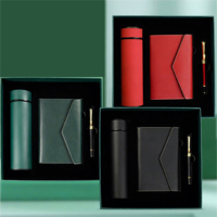 Ensemble cadeau d'entreprise de luxe en acier inoxydable avec logo personnalisé, carnet, stylo, boîte cadeau, cadeaux promotionnels d'affaires