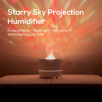 Mini diffuseur d'arômes ultrasonique multifonctionnel rechargeable par USB sans eau avec projection d'étoiles pour la décoration de chambre et de table d'hôtel
