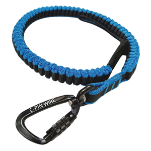 C-PIN Elastic Safety Lanyard Anti-Fall Ajustável Segurança Cordão Com ferramenta Mosquetão Cordão - Product Image 1
