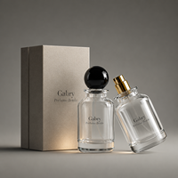 Atomiseur en verre de 30 ml, 3,4 fl.oz. Flacon d'Eau de Parfum avec Emballage en Carton, Flacon de Parfum de Luxe 50ml avec Boîte 100ml