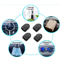 Mini crochets de voiture, support de rangement intérieur pour câble USB, écouteurs, clés, crochet mural auto-adhésif pour tableau de bord, accessoires auto