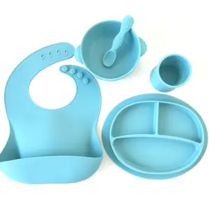硅胶婴儿喂养套装硅胶婴儿碗杯勺婴儿用品供应商
