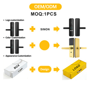 Sinon Ic Card Anti-Theft Alarm Access Log <b>Usb</b> Emergency Power Sliding Door Smart Lock Biometric Smart Door Lock Door Lock Smart - Product Image 3