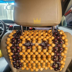 เบาะหุ้มรถยนต์ไม้เนื้อดีลดราคาพิเศษ ตกแต่งด้วยลูกปัดสวยงามแบบสองเส้น ใช้ได้ทุกฤดู จากเวียดนาม - Product Image 4