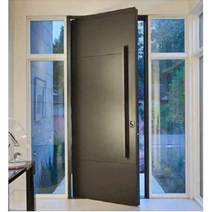 <span class=keywords><strong>Porte</strong></span> pivotante extérieure en aluminium <span class=keywords><strong>noir</strong></span> de luxe pour villa, maison, <span class=keywords><strong>entrée</strong></span> principale - Product Image 6