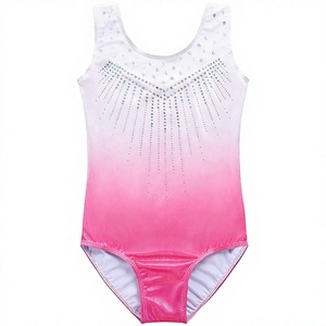 Digital Print Custom High-Elasticity Polyester Children's Girls' Leotard Gymnastic Dance Suit Ballet <b>Performance</b> <b>Wear</b> Training - Product Image 3