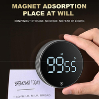 Minuterie de cuisine numérique LED pour la cuisine, douche, étude, chronomètre, réveil magnétique, électronique, compte à rebours de la cuisine, nouveau