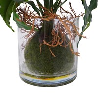 Plantes artificielles Oh Arts : Feuillage, Branches et Feuilles de Tortue Artificielles en Pot – Plante Alocasia Verte pour la Décoration