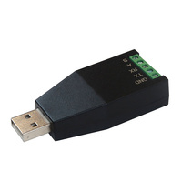 Convertidor de Señal USB-232/485 de Grado Industrial, Módulo de Comunicación Serial RS232/RS485, Contactos de Cobre, Carcasa de ABS, IP40, Plano