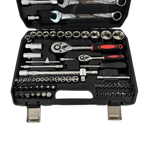 82-Piece Socket Wrench Set 1/2 In Chrome Vanadium Steel Tool Box For Auto Home Mechanical Repair - Product Image 2