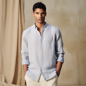 Camicie da <span class=keywords><strong>uomo</strong></span> di vendita calda camicetta camicetta di cotone camicie di <span class=keywords><strong>lino</strong></span> primavera autunno estate camicie - Product Image 5