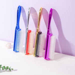 Tyling-<span class=keywords><strong>cepillo</strong></span> desenredante de 9 Rows para cabello <span class=keywords><strong>rizado</strong></span>, herramienta de plástico galvanizado, personalizado - Product Image 4