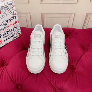 Sneakers de luxe décontractées à bout carré pour hommes et femmes, en cuir véritable et doublure en coton, avec fermeture à lacets, pour la marche - Product Image 4