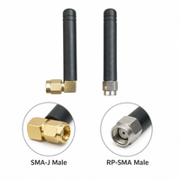 Antenne WiFi pliable à 90 degrés, double bande 2.4-2.5GHz, 2.5dBi, gain élevé, SMA mâle RP-SMA mâle pour routeur, adaptateur sans fil pour PC