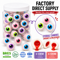 Gomitas rellenas de mermelada con forma de ojo, suministro al por mayor, precio de fábrica, novedad de Halloween, dulces de goma suave, Halal