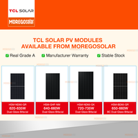 Panel Surya Bifasial Kaca Ganda TCL Solar TBC Grosir 650W 655W 660W 665W 670Wp Modul Fotovoltaik Harga Grosir Pabrik