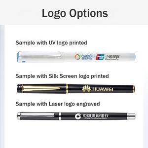 प्रचार उपहार लोगो ब्रांडेड प्लास्टिक जेल पेन 0.5 मिमी आसानी से काला कस्टम जेल पेन विज्ञापन लिख रहा है - Product Image 5