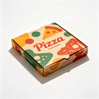 Boîte à pizza écologique personnalisée avec logo, jetable, 9 pouces, en carton ondulé, emballage alimentaire
