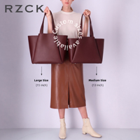 RZCK Minimalistische Vegane Einfarbige Terra Schultertasche Klein/Mittel/Groß 13-15 Zoll Große Kapazität Mehrere Fächer Pendler-Stil