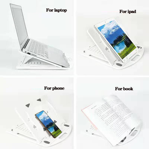 מעמד לקירור למחשב נייד מתקפל מתכוונן 360 סיבוב פלסטיק <span class=keywords><strong>6</strong></span> רמות עם מחזיק טלפון הארכה - Product Image 2