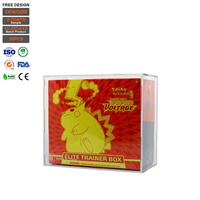 Boîte de présentation en acrylique ETB premium avec protection UV à 99 %, magnétique, pour collection de boîtes d'entraînement Elite TCG, boîte de rangement