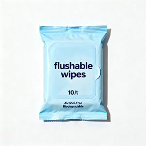 Portable Flushable <b>wipes</b> Pocket Mini Size Pure Water Alcohol-free Wet Toilet <b>Wipes</b> Tissue - Product Image 3