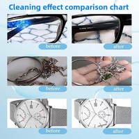 Nettoyeur à ultrasons 08L pour lunettes, bijoux en or et argent, montres – Machine compacte domestique en acier inoxydable pour le nettoyage de bijoux