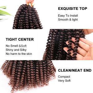 <span class=keywords><strong>Cheveux</strong></span> Synthétiques Roses Ghana Twist Kinky Passion Spring Twist en Vrac, Tresses de Gros 8 Pouces, Crochet Ombre Gris Bleu T <span class=keywords><strong>B4</strong></span> - Product Image 5