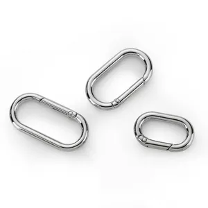 금속 Carabiner 봄 스냅 후크 클립 스프링 링 버클 타원형 반지 가방 지갑